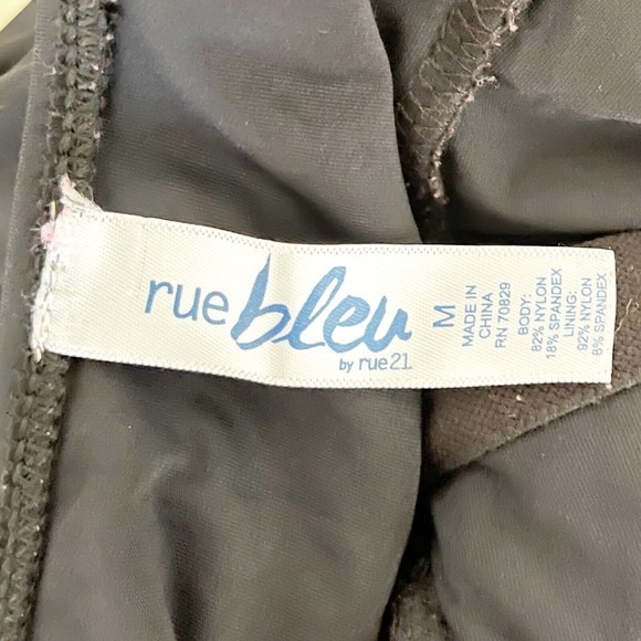 Rue Bleu Black one piece bathing suit Medium “I want to live in a music festiv - Picture 3 of 3